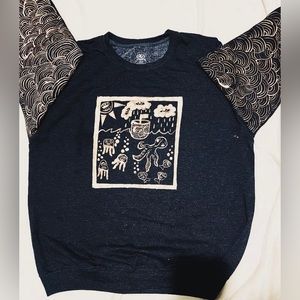 Hand Bleach Painted Sweatshirt